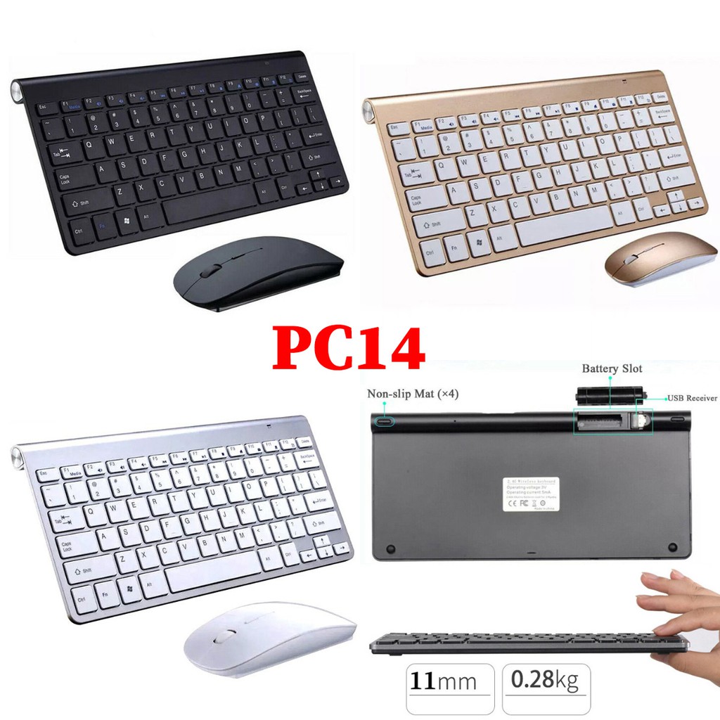 Bộ phím chuột không dây FD 1500 nhỏ gọn, thời trang PC07