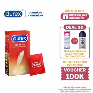 Bao cao su Durex Fetherlite 12 bao