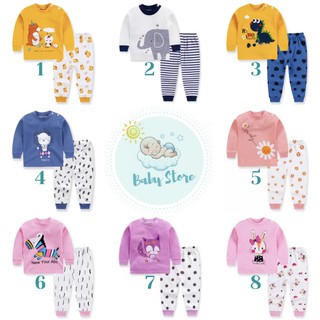 [Bảng 2] Bộ đồ dài tay xuất Hàn cho bé trai/gái - cotton 100%