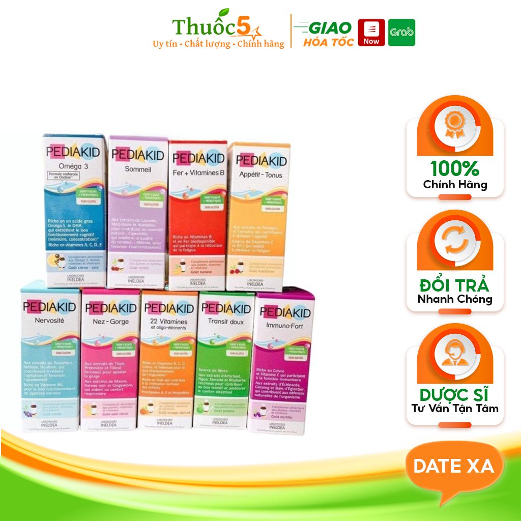 Pediakid - 22 vitamin / Appetit tonus / Sommeil / Sắt Fe + Vitamin B / Immuno Fort