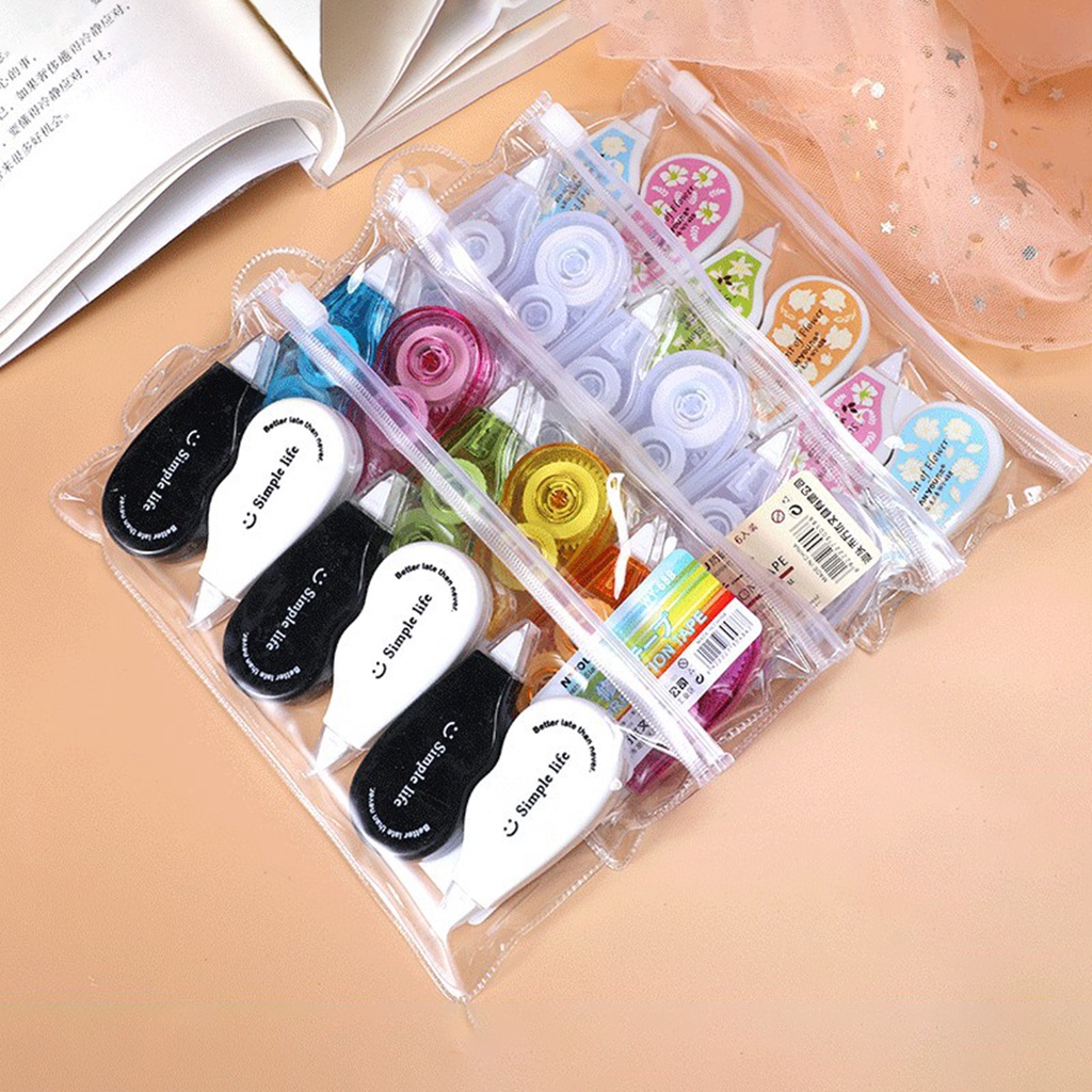 Băng sửa 6 cái Băng sửa di động 5MM Bộ Văn phòng phẩm sửa lỗi cho học sinh