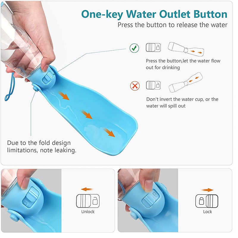 Bình Uống Nước Trọng Lượng Nhẹ Đa Năng Tiện Dụng Cho Thú Cưng