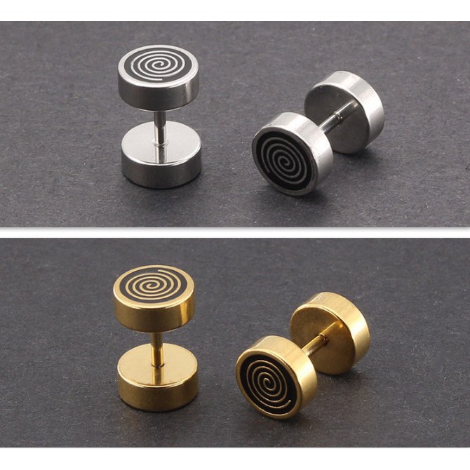 Bông Tai Nam Titan Không Đen TT 0964 - 1 cặp