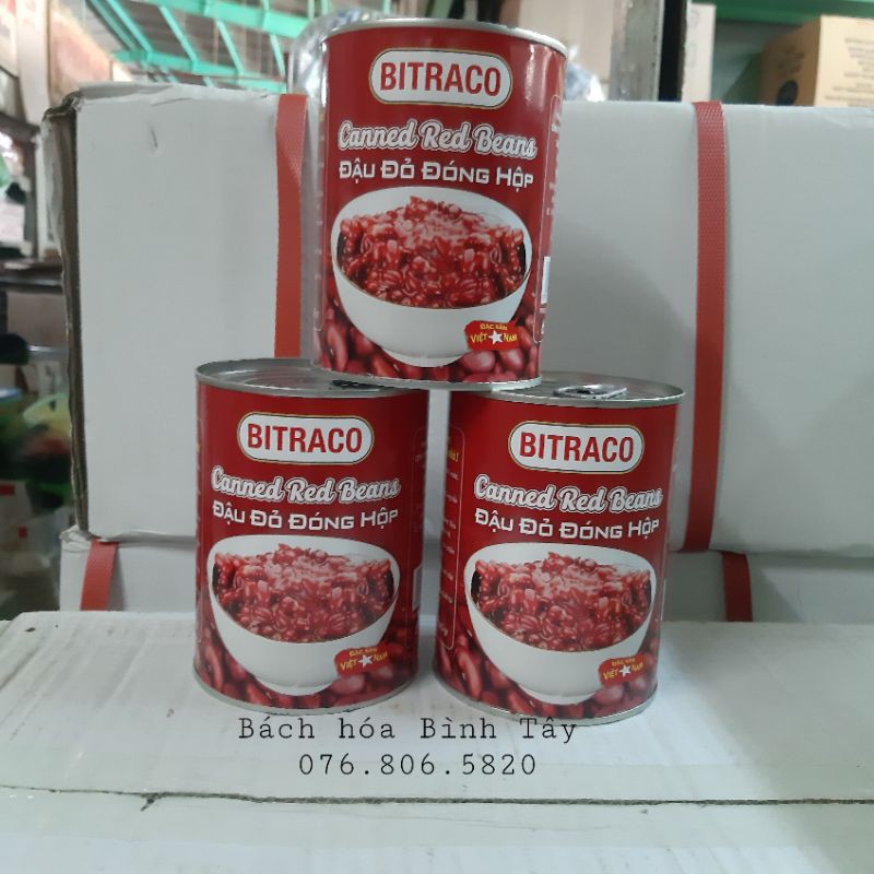 Chè Đậu Đỏ Đóng Hộp BITRACO 565gram Chế Biến Sẵn.
