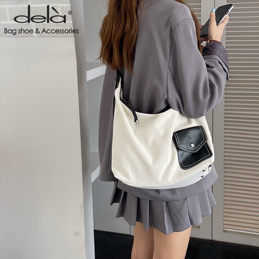 Dela Túi Đeo Chéo Cỡ Lớn Phong Cách Hàn Quốc Thời Trang Mùa Hè Cho Nữ