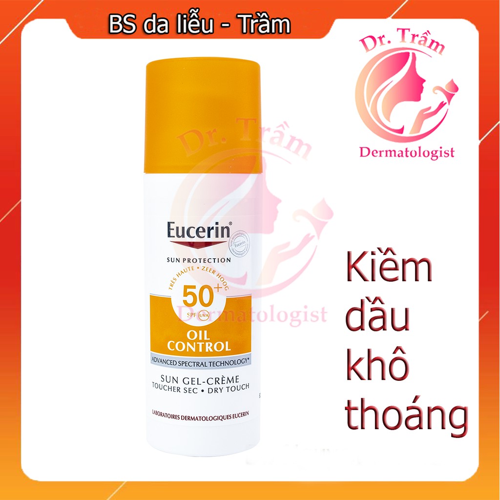 Kem chống nắng cho da nhờn mụn Eucerin Sun Gel-Cream Dry Touch Oil Control SPF50+ 50ml