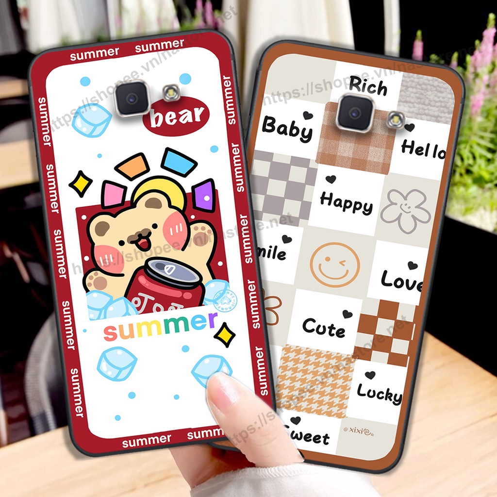 Ốp lưng Samsung J5 Prime / J7 Prime trái tim mặt cười, gấu cute thể thao cá tính