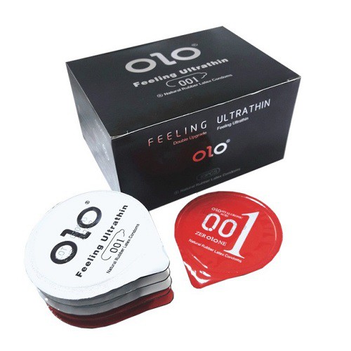 Bcs olo 0.01 [CHÍNH HÃNG 100%] siêu mỏng nhiều gel bôi trơn kéo dài thời gian 001mm Hộp 10 bao cao su