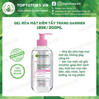 Gel rửa mặt kiêm tẩy trang Garnier làm sạch nhẹ dịu