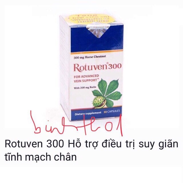 Rotuven 300 (hàng chính hãng USA) hỗ trợ giảm các triệu chứng giãn tĩnh mạch ở chân