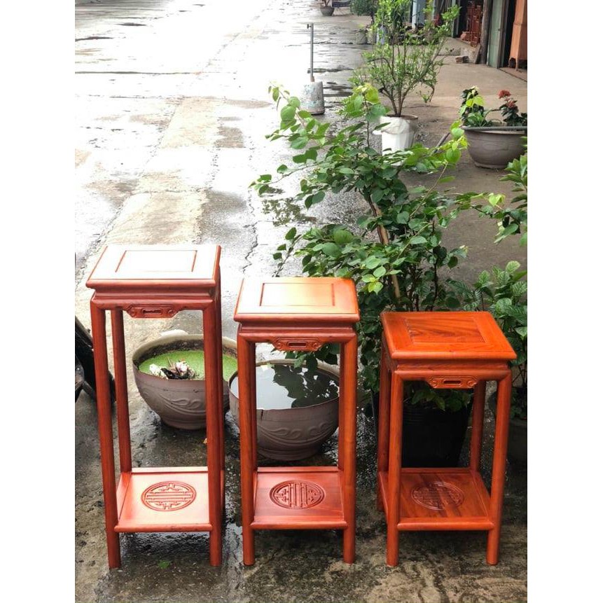 Đôn chân tròn gỗ hương đá