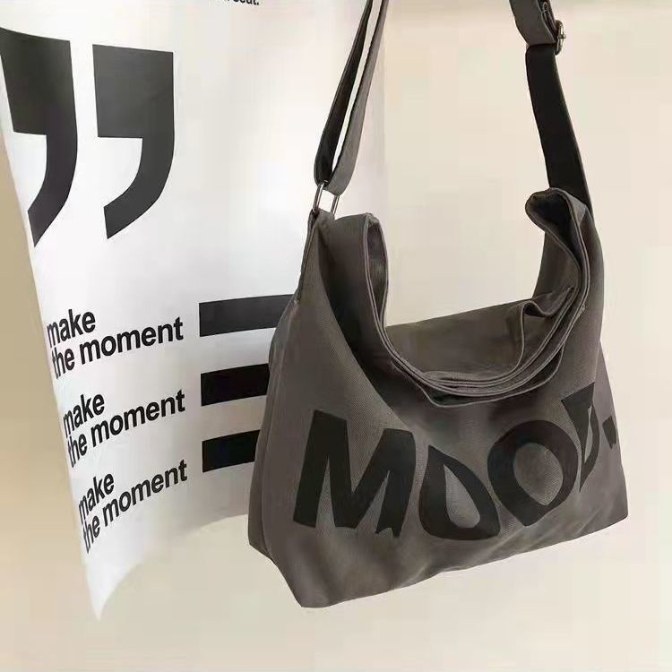 Túi Xách Canvas Cỡ Lớn Thiết Kế Đơn Giản Thời Trang Cho Học Sinh