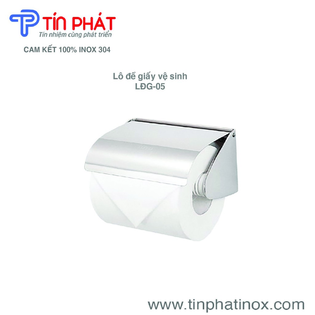 Lô để giấy vệ sinh cao cấp 100% inox 304 - LĐG 05