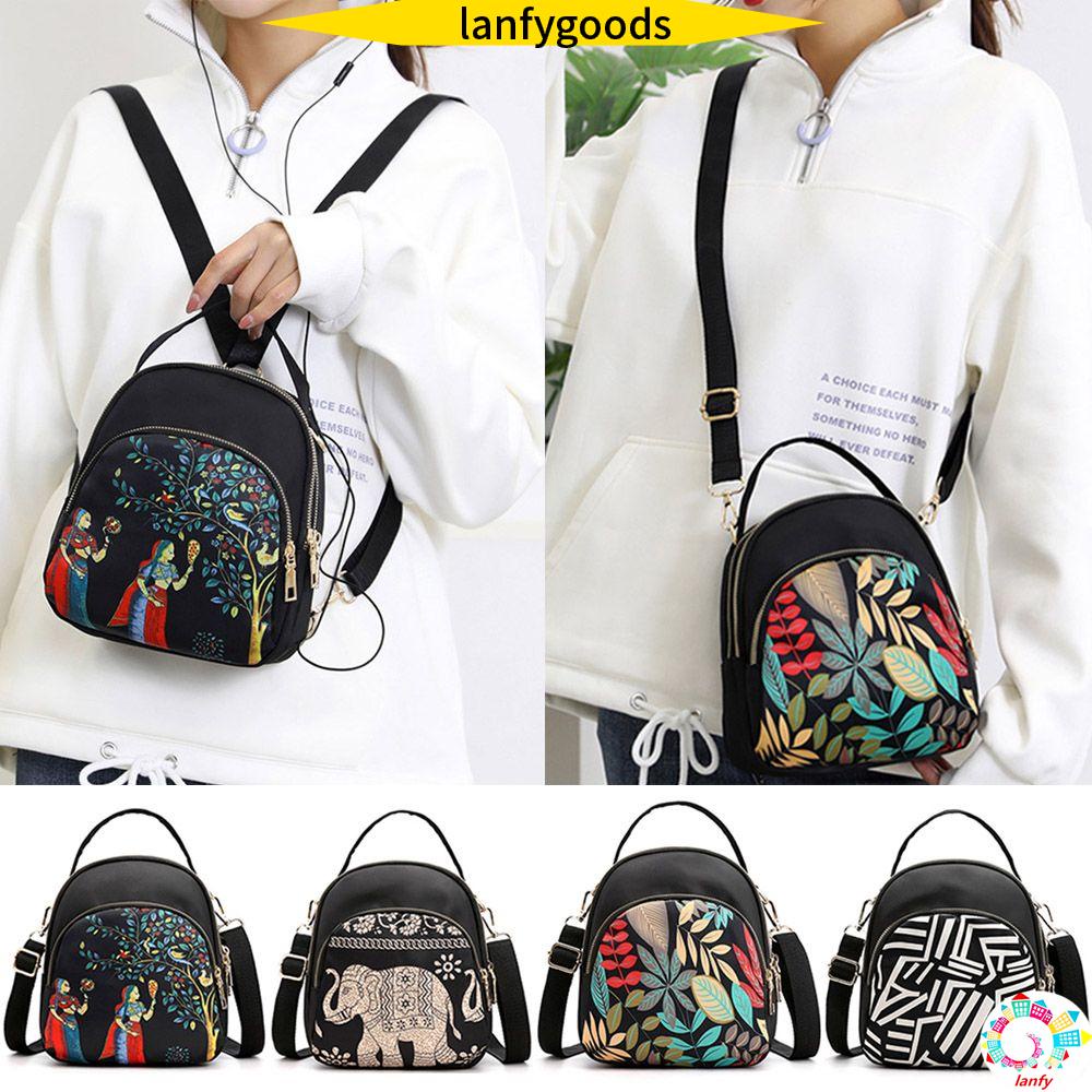 LANFY Multi-function Mini Backpacks Oxford School Bags Shoulder Bag Crossbody Women Messenger Bags Large Capacity Cute Handbags