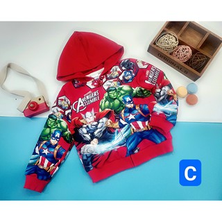 Áo khoác siêu anh hùng cho bé trai 2-8 tuổi