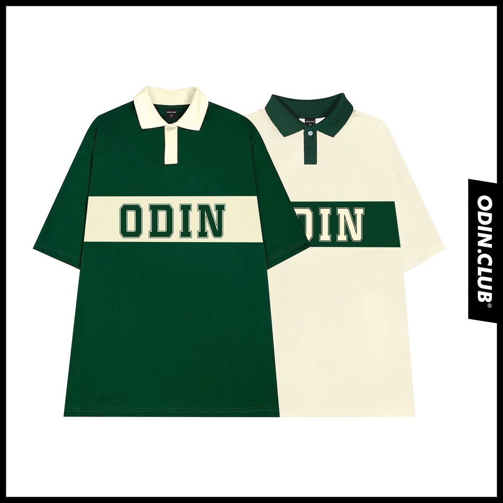 Áo Polo ODIN CLUB Striped, Áo polo Tay Lỡ Unisex nam nữ.