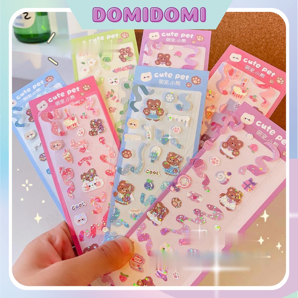 Sticker Decor Hình Dán Lấp Lánh Trang Trí Dễ Thương