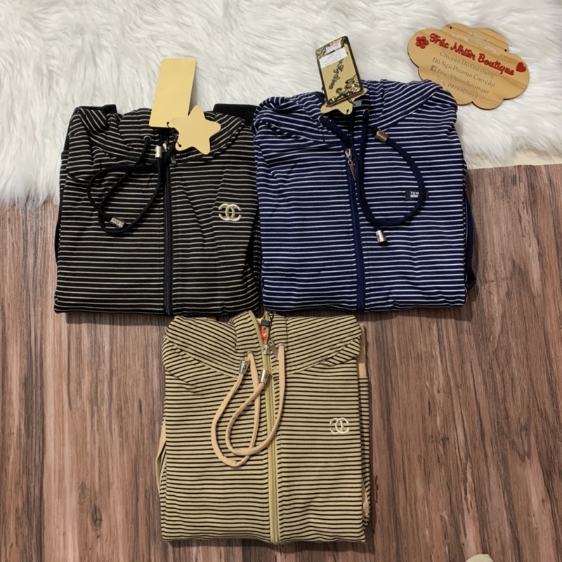 Áo khoác nữ sọc chống nắng thun mềm