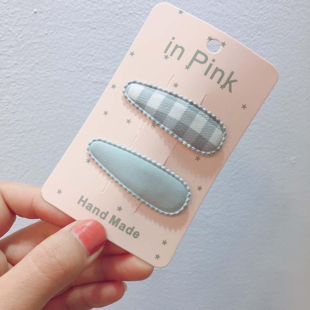 Kẹp Tóc Họa Tiết Kẻ Ô Vuông / Giọt Nước Đơn Giản Cho Mẹ Và Bé