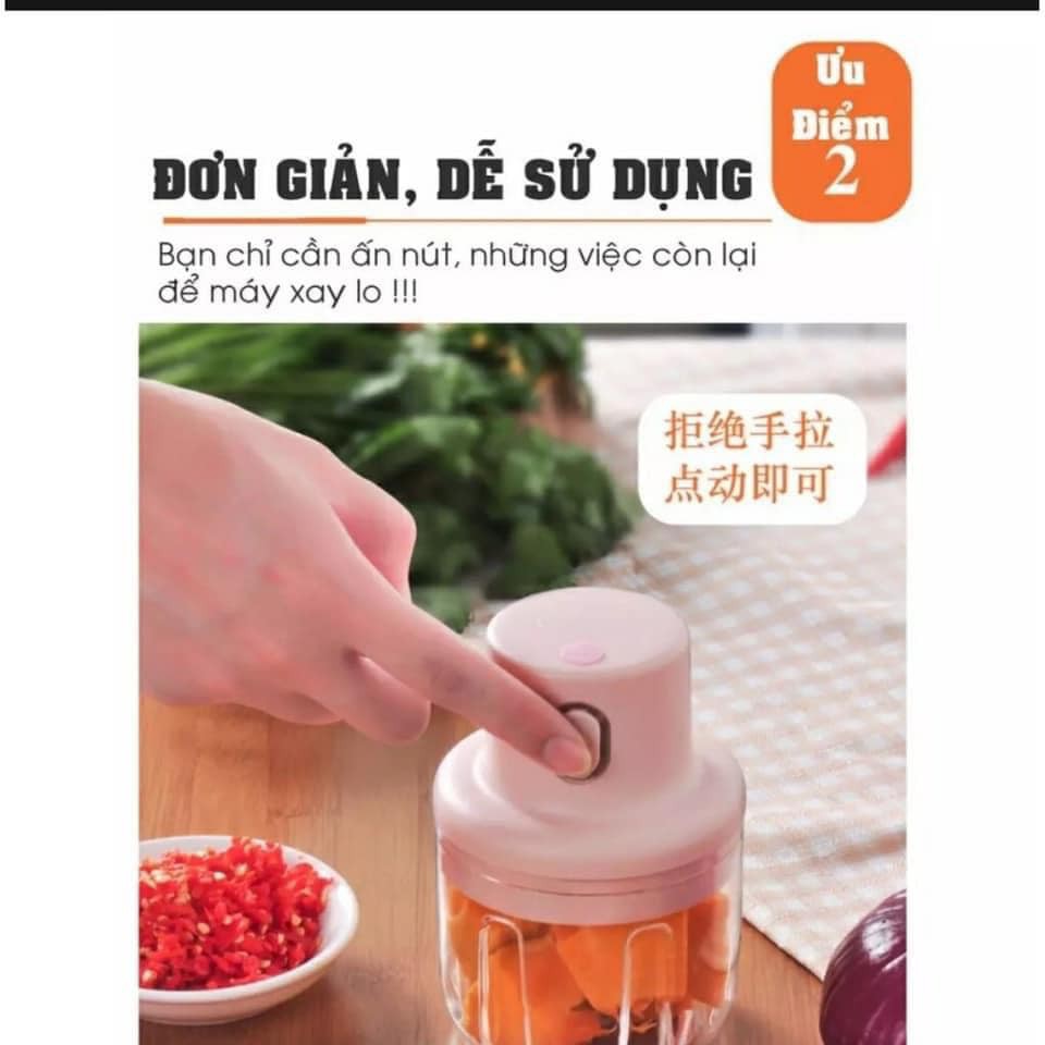 Máy xay mini tích điện dung tích 250ml