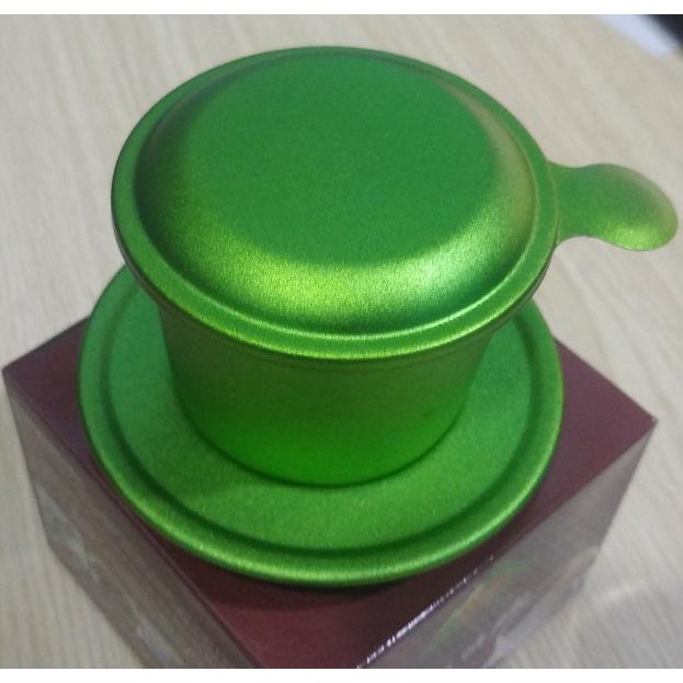 Phin pha cà phê màu xanh không logo