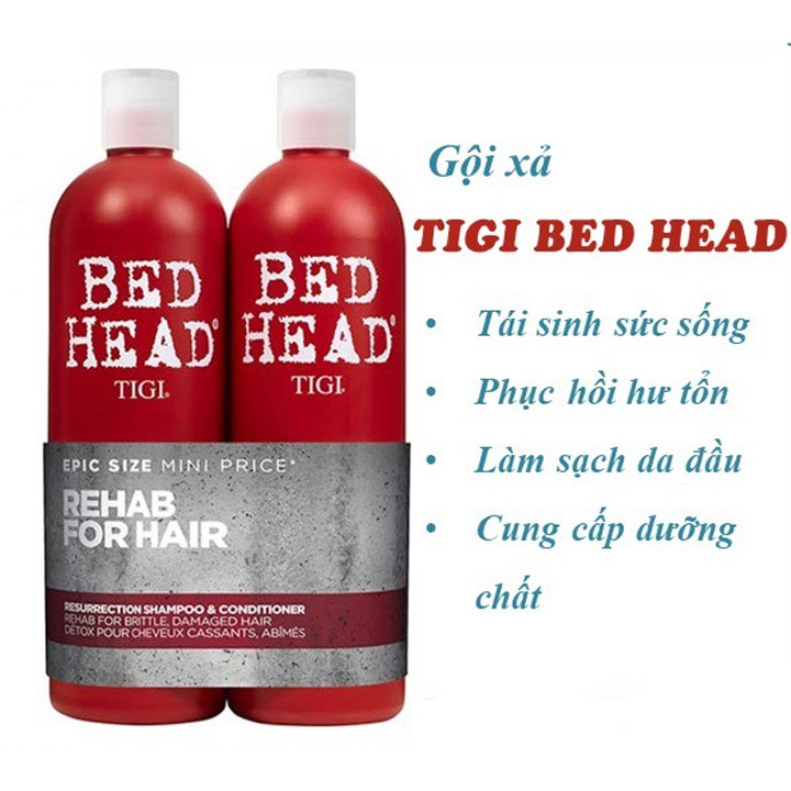 DẦU GỘI ĐẦU / TIGI /  CẶP DẦU GỘI XẢ TIGI ĐỎ MỸ