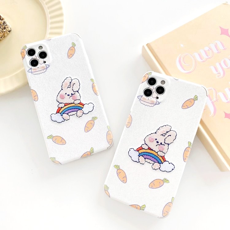 Ốp lưng iphone Sad Rabbit thêu viền chống va đập 5/5s/6/6plus/6s/6splus/7/7plus/8/8plus/x/xs/11/12/pro/max/plus/promax