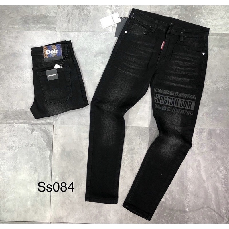 Quần jean thời trang nam có hoạ tiết khoá kéo, Quần bò dài phối mầu phong cách giới trẻ btshop từ 28 đến 32