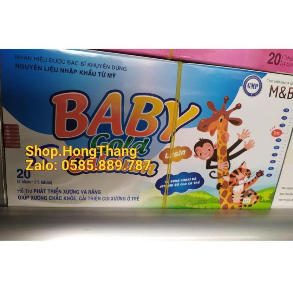 Baby Gold Calcium bổ sung canxi, giúp bé mau ăn chóng lớn, chống còi xương suy dinh dưỡng