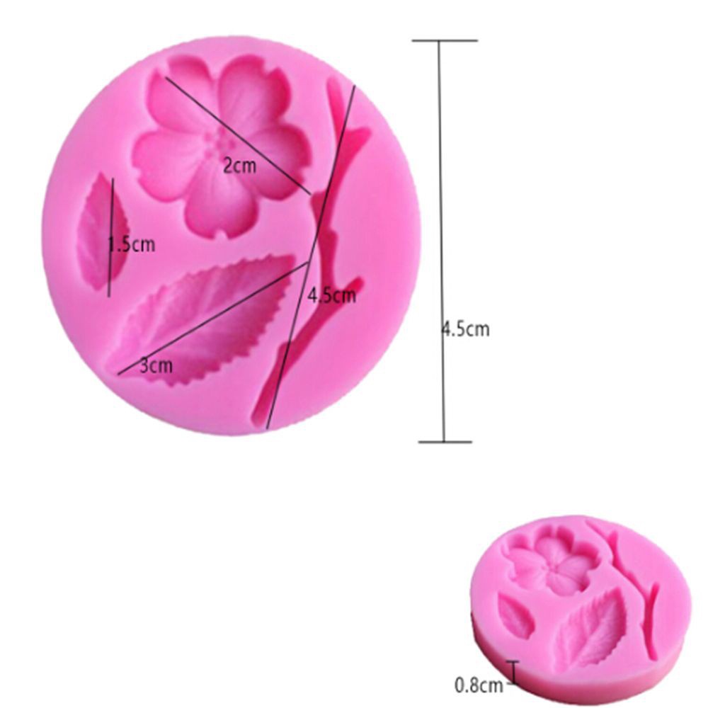 Khuôn Silicone Làm Bánh Kẹo Hình Hoa Lá Diy