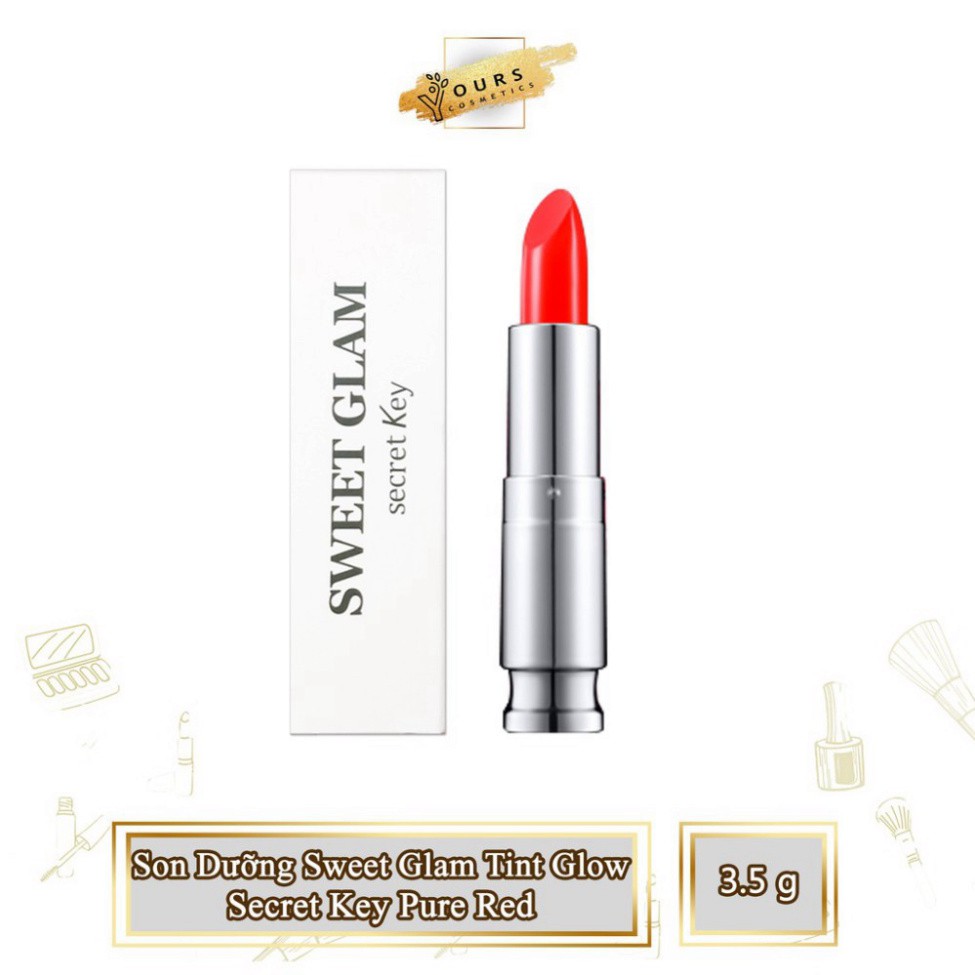 Son Dưỡng Có Màu Sweet Glam Tint Glow Secret Key Pure Red - Son Dưỡng Sweet Glam Màu Đỏ Cam H24
