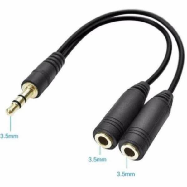 Jack chia âm thanh 1 ra 2 cổng audio 3.5 mm (Mạ vàng cao cấp) - Chia loa 1 ra 2, Cáp chia âm thanh từ 1 ra 2