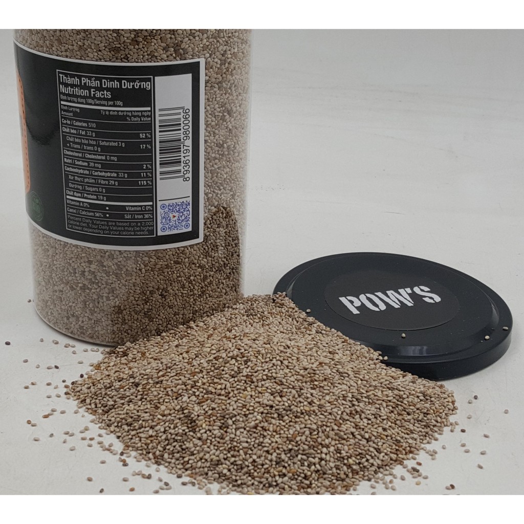 [FREESHIP ĐƠN 99K] Hạt chia trắng Pow's 500gr Organic