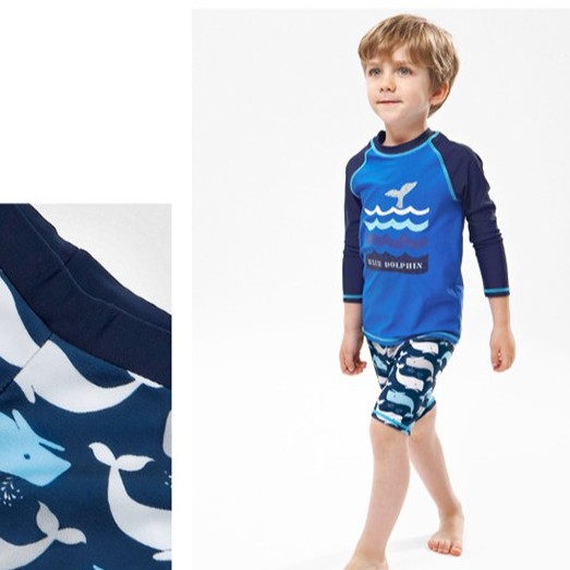 Bộ đồ bơi trẻ em áo dài tay kết hợp quần ngố nhiều mẫu siêu đẹp