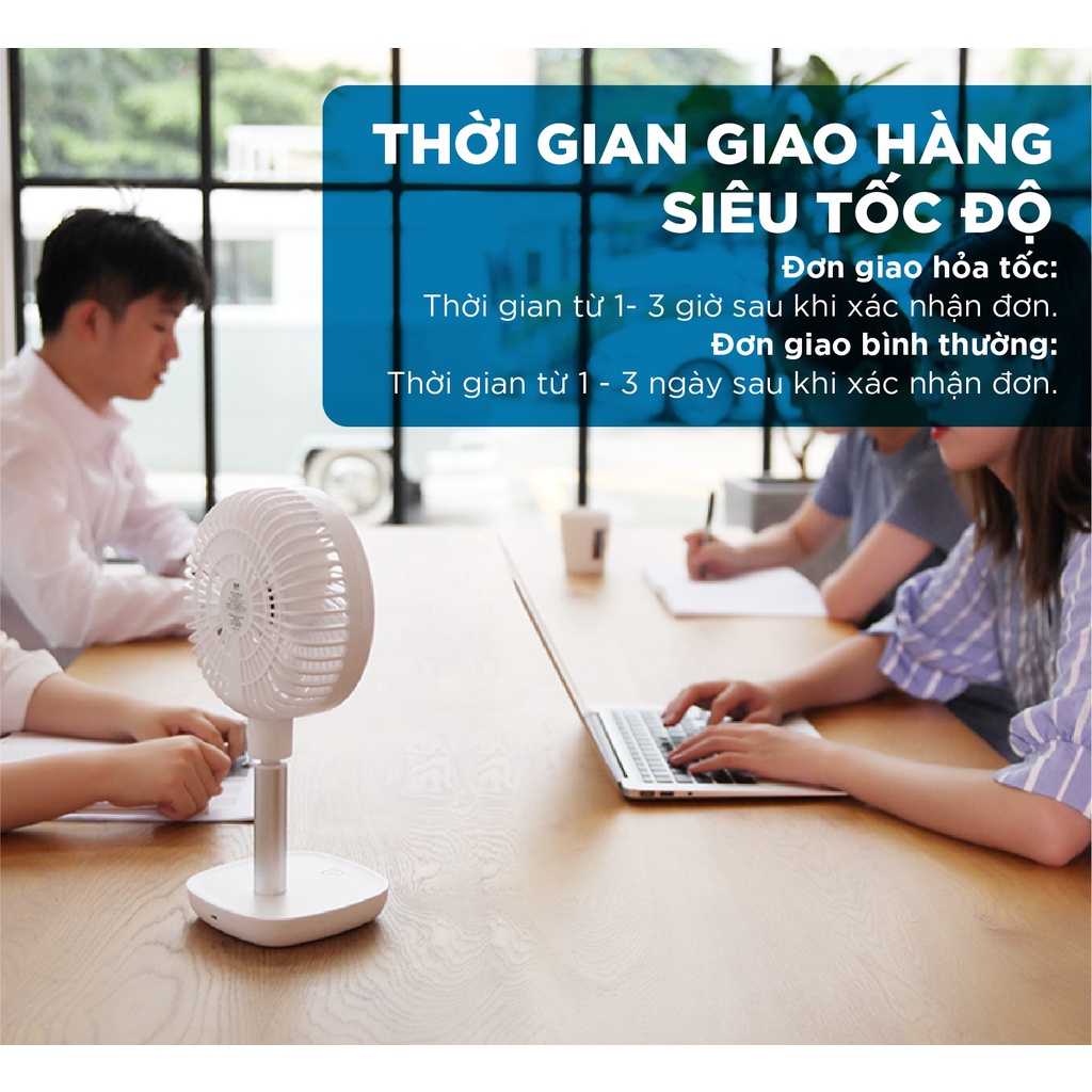 [BẢO HÀNH CHÍNH HÃNG] Quạt Tích Điện Yoobao Dùng 60h Liên Tục 10000mAh-F1