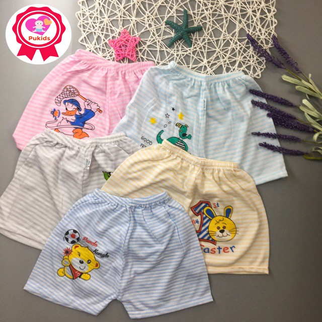 Set 5 quần đùi cotton đẹp cho bé 3-12kg _ 5Q2