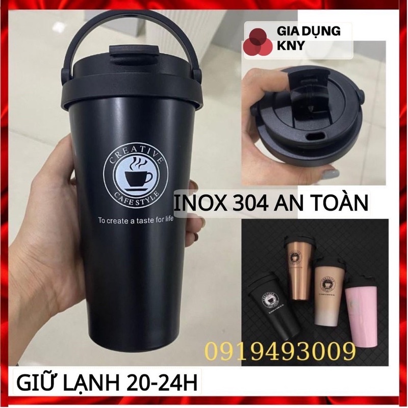 Bình giữ nhiệt, Ly giữ nhiệt Cafe Style hàn quốc cao cấp dung tích 500ml | BigBuy360 - bigbuy360.vn