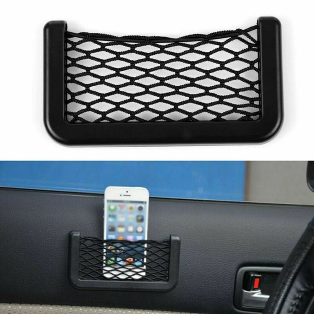 Bộ 3 Túi Lưới Đựng Đồ Hai Mặt 15 * 8 cm Gắn Sau Ghế Xe Hơi