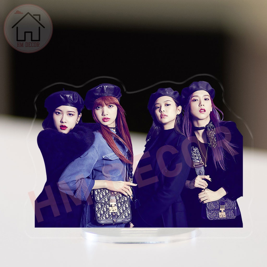 Mô hình Idol Kpop fans BLACKPINK Lisa Jennie Jisoo Rosé bằng arcrylic trang trí decor góc học tập bàn làm việc 10cm