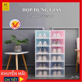 Hộp Đựng Giày,Nắp Nhựa Cứng Thông Minh Cao Cấp Trong Suốt Nam👟Nữ 👠 Liên Doanh Việt Nhật Hàn 23x33x13cm