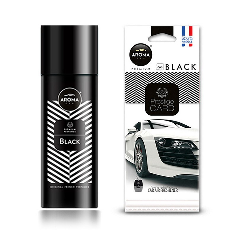 Nước Hoa Khử Mùi Cao Cấp Cho Xe Hơi Aroma Car Prestige Spray 50ml - Tặng kèm Lá thơm Prestige Card - Nhập Khẩu Pháp.