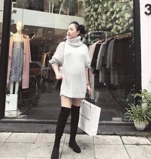 Áo len cổ lọ