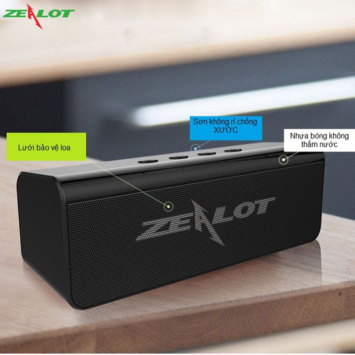 Loa bluetooth mini di động Zealot ngoài trời S31 kết nối với điện thoại máy tính nghe nhạc cực hay