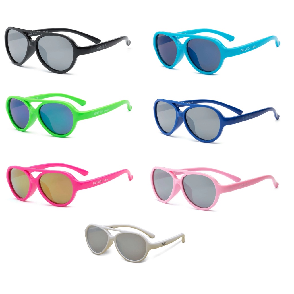 Kính mát trẻ em Real shades chống vỡ - chống tia UV mẫu Sky cho bé 2t+ - 7t+