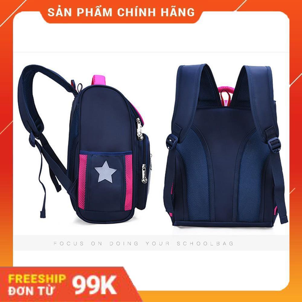 [Giảm 50%]  Balo chống gù dáng hộp, cặp học sinh tiểu học có phát quang bảo vệ cho bé- BL104
