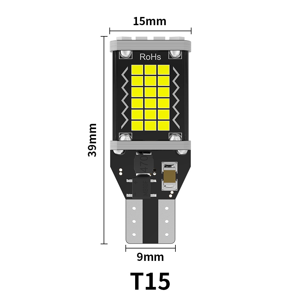 Set 2 Bóng Đèn LED T15 2016 48SMD Gắn Biển Số Xe Hơi / Mô Tô Chuyên Dụng
