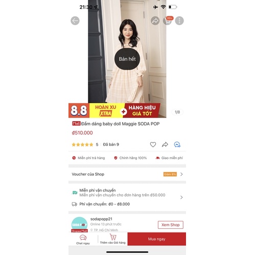Pass váy babydoll Maggie của Soda pop