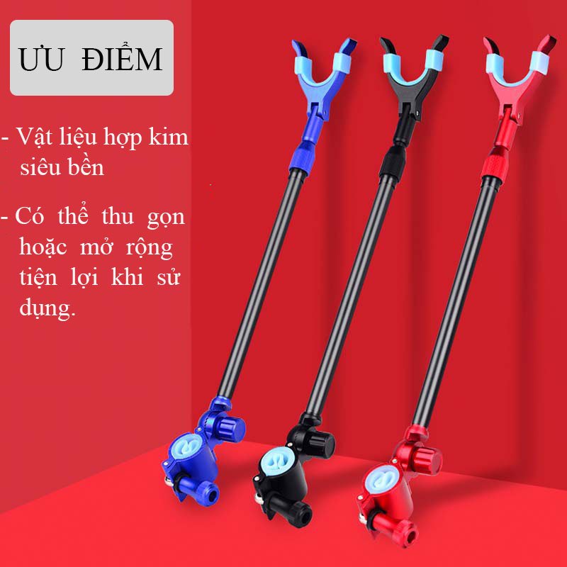 Ngoe Chống Cần Câu Đài, Gác cần Câu cá chất liệu hợp kim cao cấp Rice Fishng chuyên câu đài câu đơn siêu bền LK-8