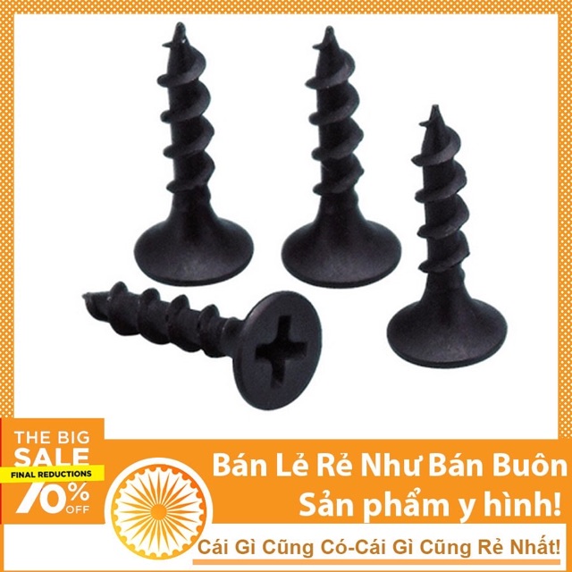 Vít đen (100g) - nhiều kích cỡ dễ dàng trong việc lựa chọn - chuyên dùng để bắn gỗ, trần thạch cao