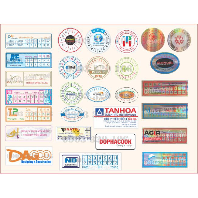 In tem vỡ - Tem bảo hành - Miễn Phí thiết kế